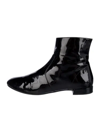 Pre-owned Prada Patent Leather Boots In Black