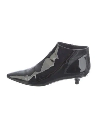 Pre-owned Prada Patent Leather Boots In Black