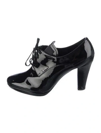 Pre-owned Prada Patent Leather Boots In Black
