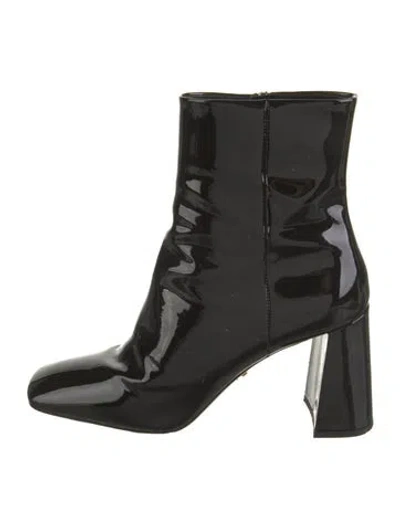 Pre-owned Prada Patent Leather Boots In Black