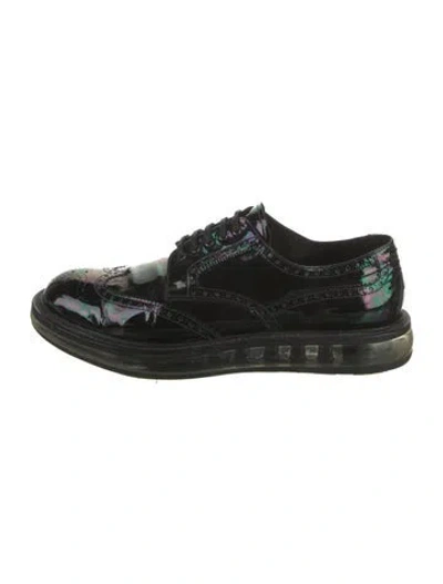 Pre-owned Prada Patent Leather Brogues In Multi