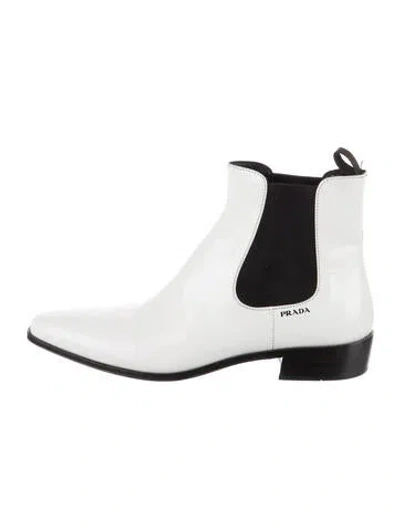 Pre-owned Prada Patent Leather Chelsea Boots In Multi