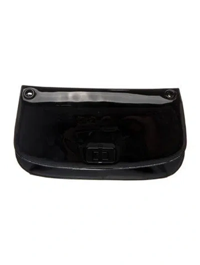 Pre-owned Prada Patent Leather Clutch In Black