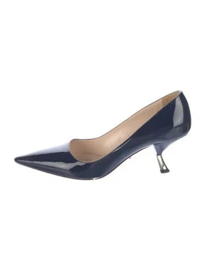Pre-owned Prada Patent Leather Colorblock Pattern Pumps
