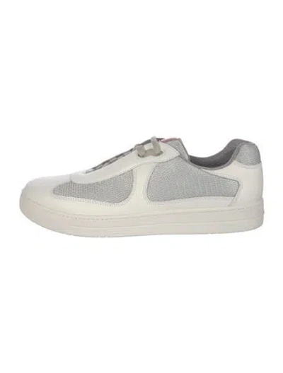 Pre-owned Prada Patent Leather Colorblock Pattern Sneakers In Multi