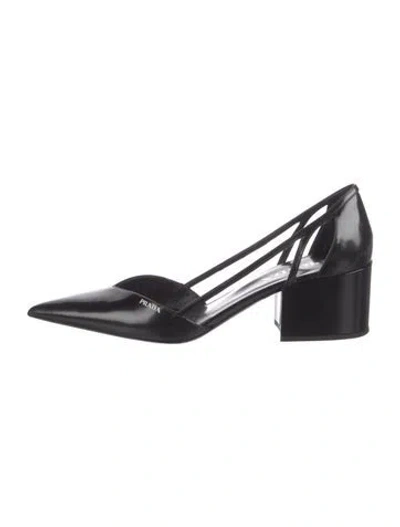 Pre-owned Prada Patent Leather D'orsay Pumps In Black