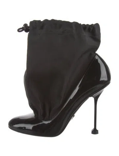 Pre-owned Prada Patent Leather D'orsay Pumps In Black