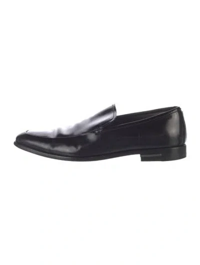 Pre-owned Prada Patent Leather Dress Loafers In Black