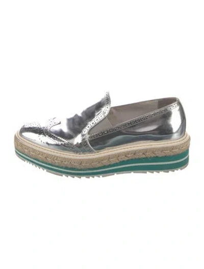 Pre-owned Prada Patent Leather Espadrilles