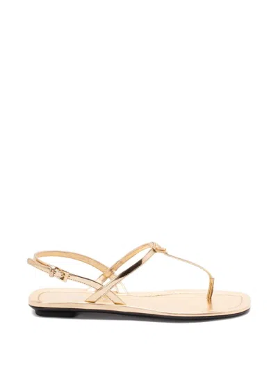 Prada Patent Leather Flat Thong Sandals In Pink