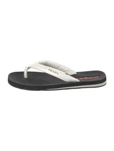 Pre-owned Prada Patent Leather Flip Flops In Multi
