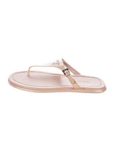 Pre-owned Prada Patent Leather Flip Flops In Pink