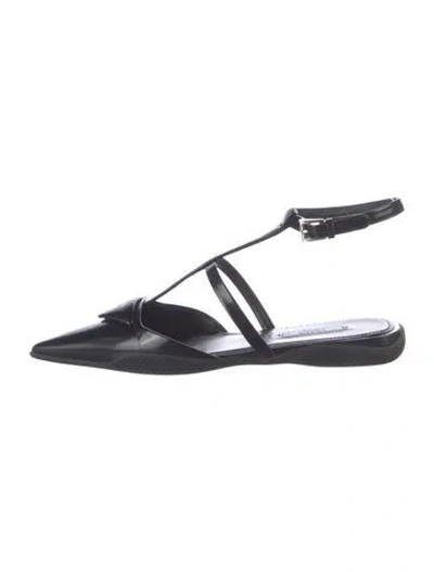 Pre-owned Prada Patent Leather Gladiator Sandals In Black