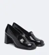 Prada Patent Leather Loafer Pumps In Black