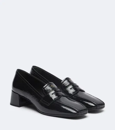 Prada Patent Leather Loafer Pumps In Multi