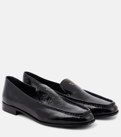 Prada Patent Leather Loafers In Black