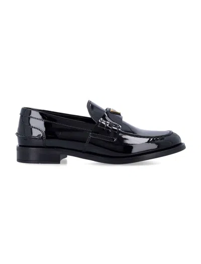 Prada Patent Leather Loafers In Black