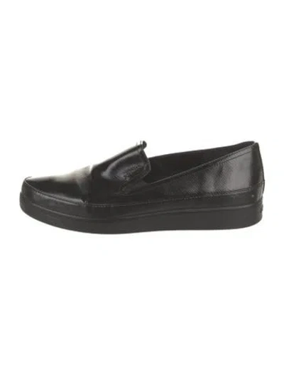 Pre-owned Prada Patent Leather Loafers In Black