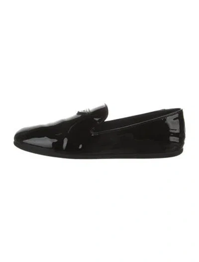 Pre-owned Prada Patent Leather Loafers In Black