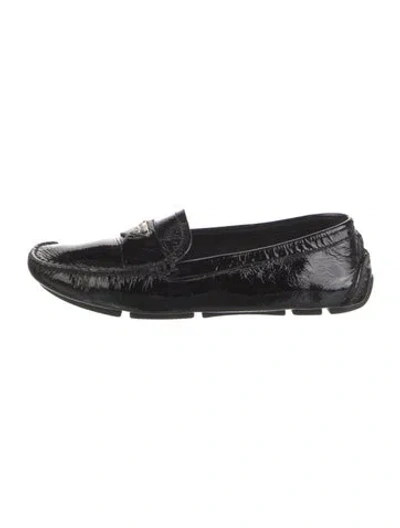 Pre-owned Prada Patent Leather Loafers In Black