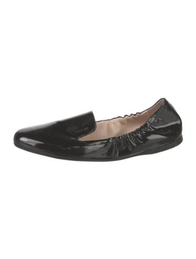 Pre-owned Prada Patent Leather Loafers In Black