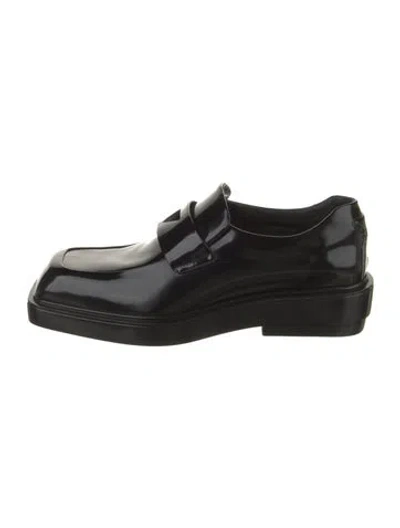 Pre-owned Prada Patent Leather Loafers In Black