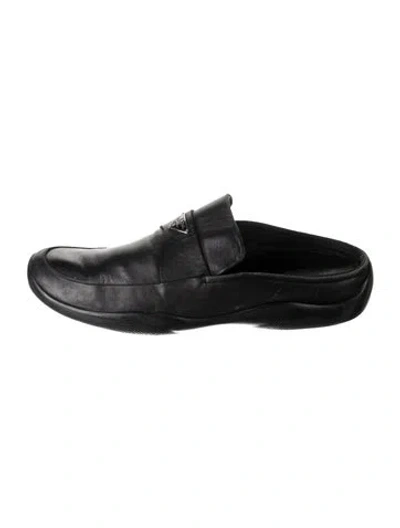 Pre-owned Prada Patent Leather Loafers In Black