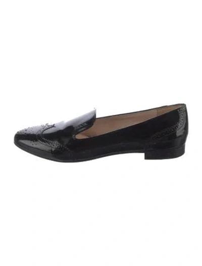 Pre-owned Prada Patent Leather Loafers In Black
