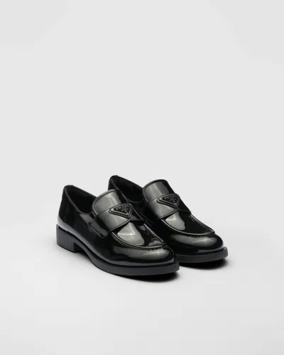 Prada Patent Leather Loafers In Black | ModeSens