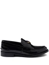 Prada Patent Leather Loafers In Black