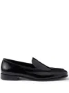 Prada Patent-leather Loafers In Black