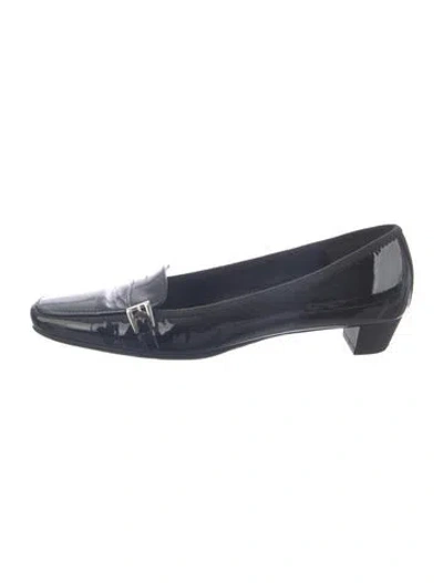 Pre-owned Prada Patent Leather Loafers In Blue
