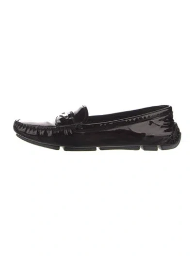 Pre-owned Prada Patent Leather Loafers In Multi