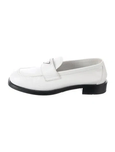 Pre-owned Prada Patent Leather Loafers In Multi