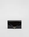 Prada Patent-leather Envelope Bag In Black