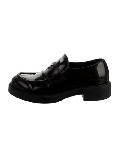 Pre-owned Prada Patent Leather Monk Straps In Black