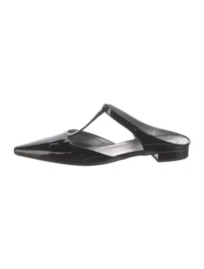 Pre-owned Prada Patent Leather Mules In Black
