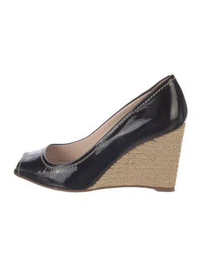 Pre-owned Prada Patent Leather Mules In Black