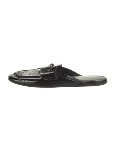 Pre-owned Prada Patent Leather Mules In Multicolor