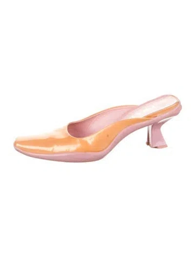 Pre-owned Prada Patent Leather Mules In Pink