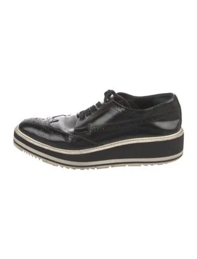 Pre-owned Prada Patent Leather Oxfords In Multi