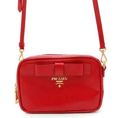 Pre-owned Prada Patent Leather Pochette Shoulder Bag () In Multi