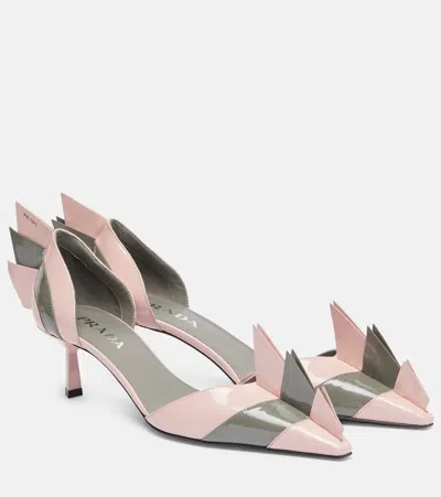 Prada Patent Leather Pumps In Pink