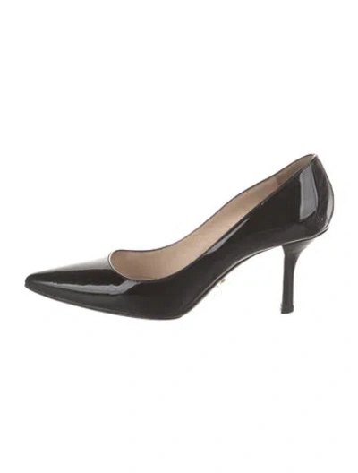 Pre-owned Prada Patent Leather Pumps In Black