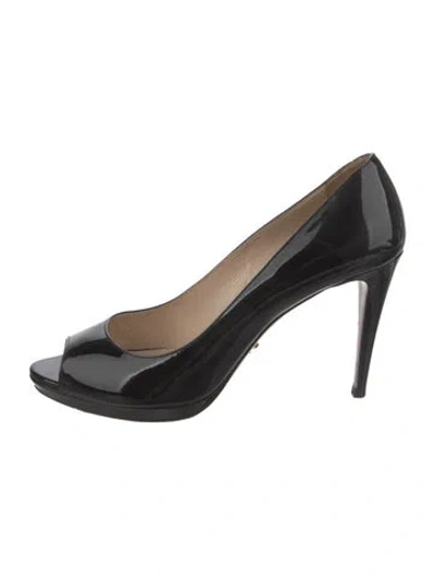 Pre-owned Prada Patent Leather Pumps In Black