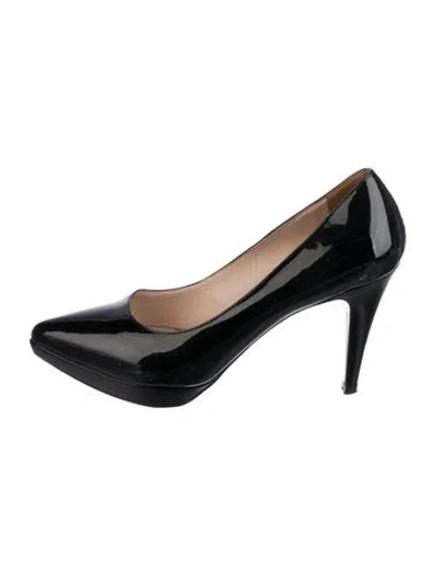 Pre-owned Prada Patent Leather Pumps In Black