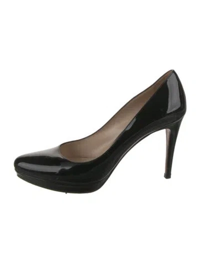 Pre-owned Prada Patent Leather Pumps In Black