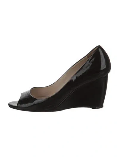 Pre-owned Prada Patent Leather Pumps In Black
