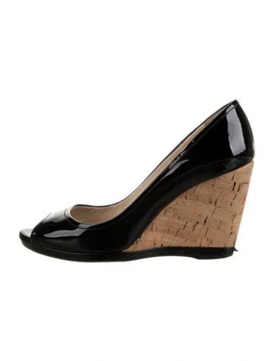 Pre-owned Prada Patent Leather Pumps In Black