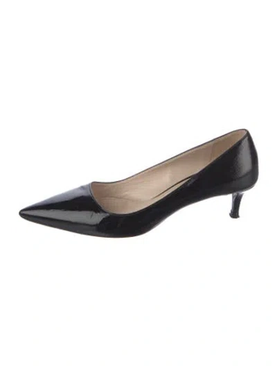Pre-owned Prada Patent Leather Pumps In Black